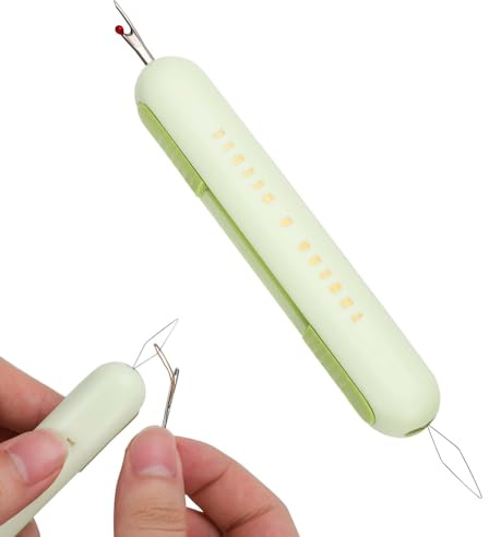 Taglia Asole Infila Ago 2 in 1, Integrato Rimuovi Cuciture e Infila Aghi Apri Cuciture Strumento per Cucire per Cucire per Cucito a Mano Lavori a Maglia Punto Croce Quilting (Verde)