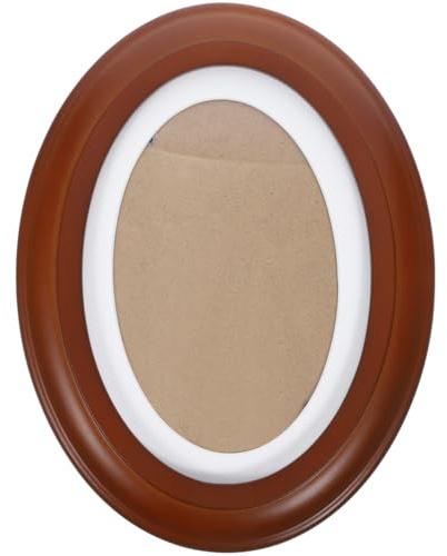 Luxshiny Solid Wood Oval Picture Frame 7 Inch - Stylish Wall Hanging Photo Frame for Home Decoration Easy Installation with Hanger Multi-Color Options