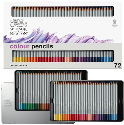 Winsor & Newton 2090006 Studio Collection Farbstifte im Set - 72 lebendige Farben im Metallkasten, bruchsicher, weiche Farbabgabe, Malstifte für Erwachsene & Künstler