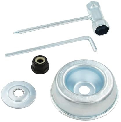 Kit de adaptador, recortadora, herramienta de fijación de tuercas de hoja de engranajes de metal, arandela de empuje, placa de conductor, tuerca de cuello, destornillador de mantenimiento para