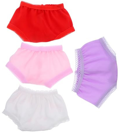 Toyvian Puppenunterhosen 4er-Set Wiederverwendbare Spielzeugunterwäsche Für Puppen Verkleidungszubehör Für Rollenspiele Von Jungen Und Mädchen Zufälliger Stil