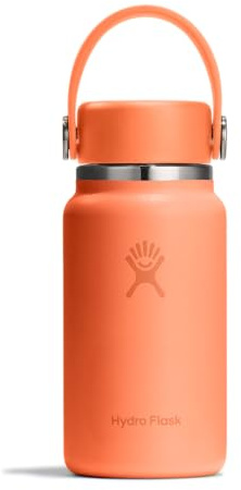 Hydro Flask Micro Bottle - Insulated Mini Leak Proof Flask for Purse or Pocket in 6.7 Oz Nectar Orange