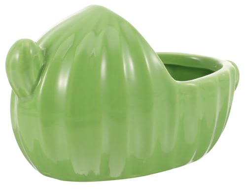 BESPORTBLE Bañera de Cerámica Verde Fácil de Limpiar y Sanitaria para Hámster y Mascotas Pequeñas Adecuado para Baño de Arena en Jaulas Pequeñas