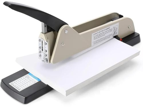Heavy Duty Long Reach Stapler, Long Arm Stapler with Adjustable Stapling Depth up to 9.84”, 210 Sheets Capacity, Flexible Paper Guide for Booklets and Pamphlets