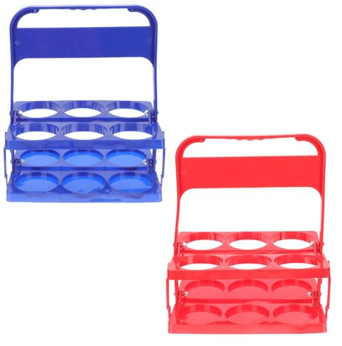 CHICAMPERA Portabotellas Adecuado para Fiestas Obsequios y Almacenamiento Seguro de Plástico Multifuncional Cesta para Botellas 2 Piezas, Diseño Plegable para Cerveza y Vino