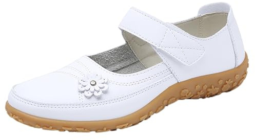 Mocassins Femme Confortable Orthopedique Mary Janes Femme | Tissu en Microfibre avec Talon Carré Bas pour Marche pour Travail en Bureau pendant Météo Automne en Espace Public