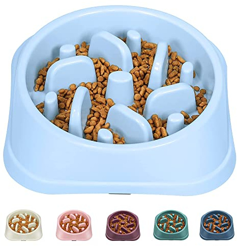 UPSKY Slow Feeder Small Dog Bowl - Anti-Slip Puzzle Bowl Feeder, Interactive Bloat Stop, Anti-Choking