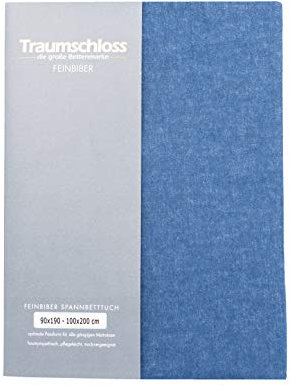Traumschloss Spannbetttuch »Biber« 90% Baumwolle, 10% Polyester | Feinbiber-Ausführung für extra Wärme an kalten Tagen | dunkelblau | 90-100x200cm