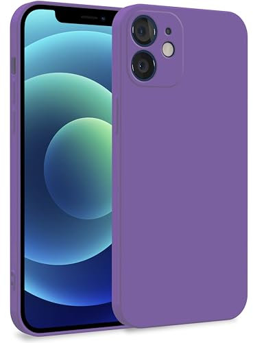 MyGadget Cover per iPhone 12 Mini - Custodia in Silicone Morbido a Doppio Strato – Case con Protezione Fotocamera & Fodera Interna Antigraffio - Lilla