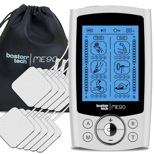 Boston Tech Tens Gerät Schmerztherapie Reizstromgerät - Zertifiziertes Reizstrom Medizinprodukt mit 24 Programmen und 20 Intensitätsstufen - Gerät zur Muskelentspannung