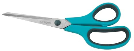 CYRUS Edelstahl Scheren, Schule und Büro Geeignet, Antihaftbeschichtet, Ergonomischer Griff, leichtes Schneiden, 21,5 cm