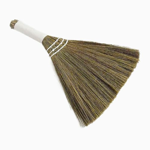 STGBCST 1 mini balai en paille de riz - En bambou naturel - Fait à la main - Pour meubles de maison et voiture - Petit format