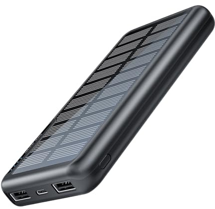Batteribänk – Solar USB -telefonladdare 10 000 mah | Slim Lading bank för fiske campi bärbar telefonladdare | 10 000 mah Laptop Solar ng Travel Beach Flight College School ryggsäckbil festival