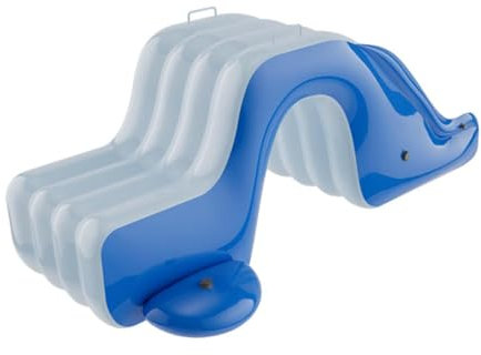 KiBcsLic Scivolo d'Acqua per Piscine Fuori Terra, Giocattolo Gonfiabile per attività All'aperto, Blu E Bianco