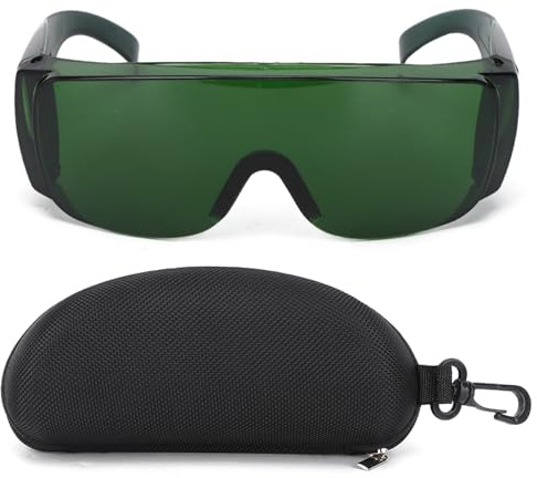 Fafeicy Ljusglasögon, Skyddsglasögon för 405-1064Nm Våglängd, Säkerhetsglasögon med Lätt Filter för Lätt Gravering och Drift
