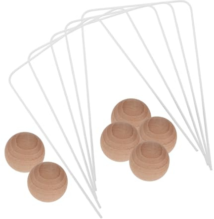 TOYANDONA Wooden Croquet Game Set for Families Premium Beech Wood Balls with Sturdy Iron Square Wickets Portable Outdoor Backyard Lawn for All Ages Easy Assembly and Summer Entertainment