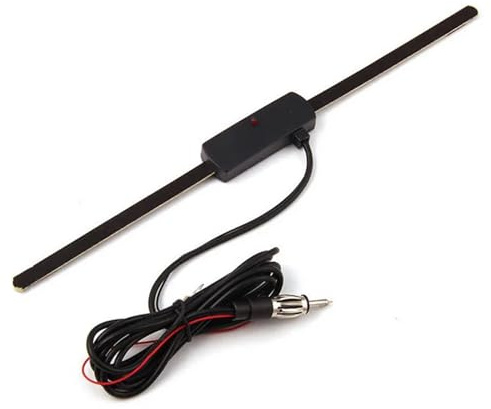 Antenas para vehículos Antena electrónica para Coche, Antena Am/FM para Parabrisas, Amplificador de señal, 12 V, Universal, 1 Unidad