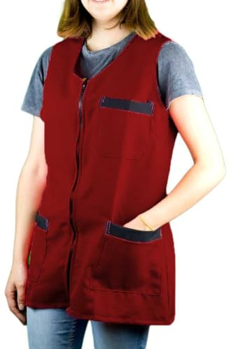 KLOTTZ - Tablier de nettoyage pour fruitière, casaca pour femme, bordeaux, L-XL