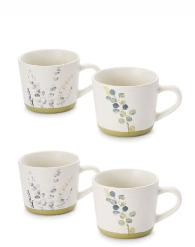 2 x NY teemando® bägare Deike keramik, 2-faldigt sorterade 0,35 l = 4 koppar