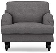 comfortly Ersatzbezug für Sessel, handgefertigt, kompatibel mit Stocksund Liegestuhl, nur Bezüge (Krone, Dunkelgrau)