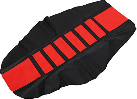 X AUTOHAUX Motorcycle Pit Dirt Bike Seat Cover Anti Slip Seat Cushion Red Black