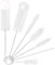 YUNGMAX Long Bottle Cleaner Brush and Straw Cleaner Brush Set, 7PCS Flexible Small Cleaning Brushes for Water Bottles Glasses Kettle Spout Lid Pipe