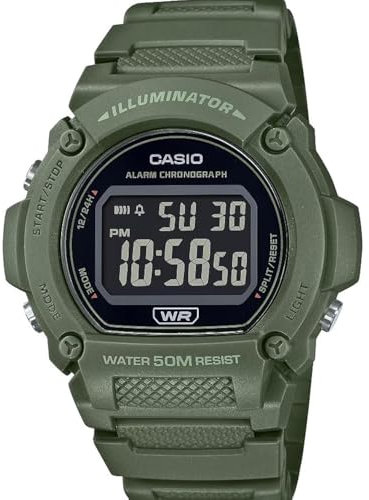 Casio Men's Digital Quartz Watch with Resin Strap W219HC-3BV