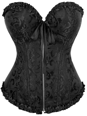 KUOSE Corsage bustier pour femmes ventre plat corsage top grandes tailles noir, Noir-4, L