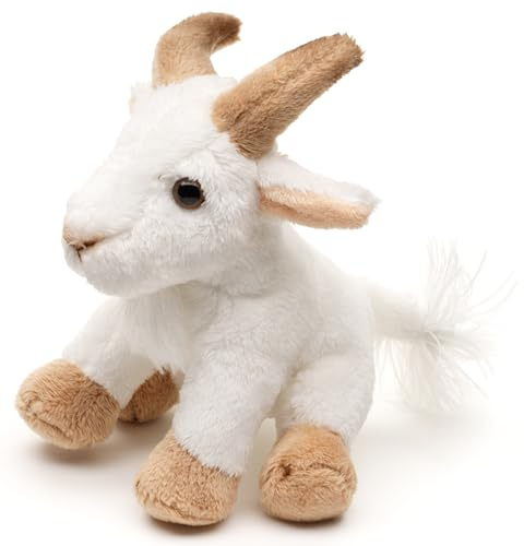 Uni-Toys - Cabra de montaña Plushie – 14 cm (Longitud) – Cabra de Peluche – Peluche de Peluche