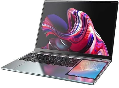 CYMINILMDPC Portátil Doble Pantalla 15.6 PS + 7'Doble Pantalla Ordenador portátil táctil de 12ª generación N100 MAX 32G DDR4 2T SSD Delgado Ordenador portátil de Oficina PC