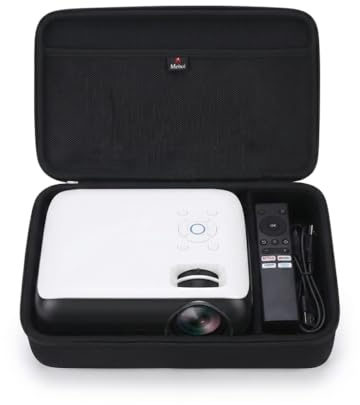 Mchoi Hard Carrying Case Fits for Aurzen EAZZE D1 / HAPPRUN Native 1080P Bluetooth Projector, Storage Holder Organizer for Projector, Accessories, Case Only
