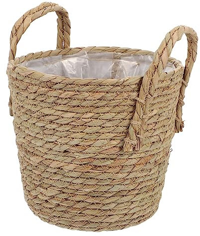 ibasenice Panier De Fleurs Tissé Main Pot De Fleurs Panier De Rangement Décoratif pour Maison