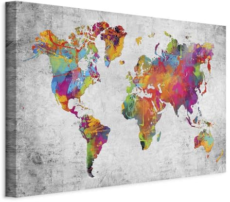 murando - Quadro Acustico Colorato 90x60 cm 1 Pezzo - Stampa su Tela Schiuma Acustica - Quadri Fonoassorbenti Decorativi Moderni - Protezione dai Rumori Camera da Letto - Cemento k-A-0147-b-a
