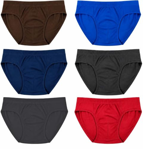 Bahob® Men's Underwear Briefs Ribbed Slips Pants Ultra Soft Sports Cotton Blend Slips Briefs Pants Underwear Small to 5XL