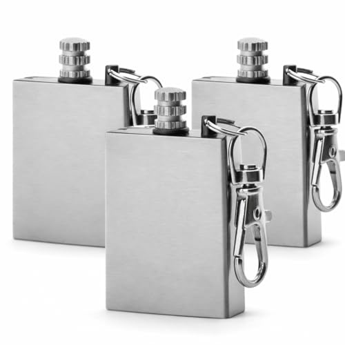 Fit4Blackout Pack de 3 mecheros permanentes, impermeables, llaveros, cerillas, encendedores para velas, supervivencia, camping (necesita líquido para mecheros)