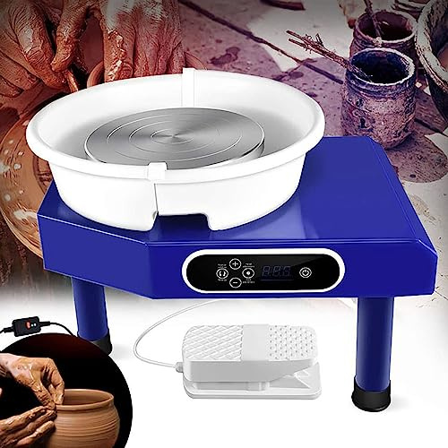 Torno De Alfarero Eléctrico De 25 Cm Con Palanca De Pie Ajustable, Kit De Modelado De Arcilla Diy De 350 W Para Adultos Y Niños, Torno De Alfarero Motorizado Reversible, Máquina De Modelado De Cerámi