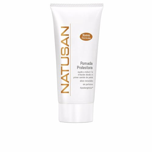 Natusan Pomada protectora para la zona del pañal (100 ml), crema anti irritación para la piel atópica y sensible del bebé recién nacido, crema corporal con extracto de avena para bebés hipoalergénica