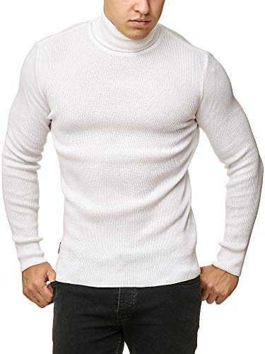 Redbridge herr polotröja tröja sweatshirt stickad tröja, Vit, M