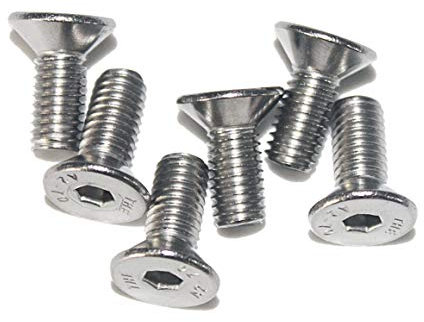 100 Stück M4 x 12 mm Senkkopfschrauben Edelstahl DIN 7991 Senkkopf Innensechskant A2 V2A VA