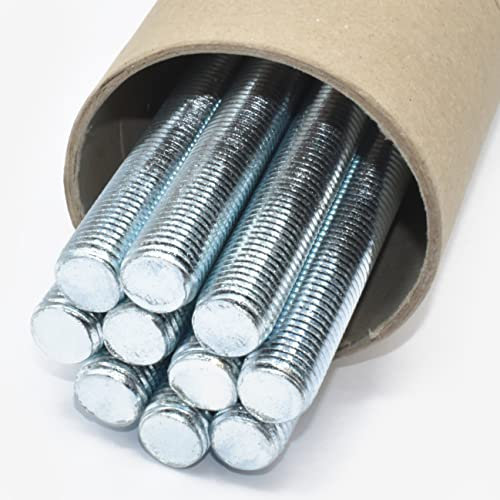 Pack of 10, M16 x 1m (1000mm) Zinc Plated Threaded Rod/Bar