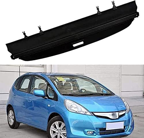 OFFT Einziehbarer Auto Laderaumabdeckung Rollo für Honda Jazz FIT 2008-2013, Ausziehbar Ablagen Kofferraumabdeckung Shielding Security Trennwand Aufbewahrung Schutz ZubehöR