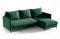 Bettso - Sofa mit Schlaffunktion und Bettkasten - Couch für Wohnzimmer - Schlafsofa, Federkern, Sofagarnitur, Polstersofa, Wohnlandschaft mit Bettfunktion - 220x145x98 cm - BELIS - Grün