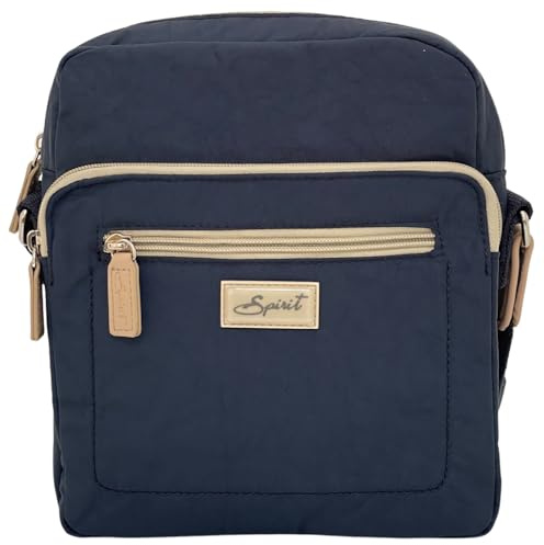 Spirit - Lightweight Waterproof Crossbody Bag - Medium Shoulder Bag with Multiple Pockets Travel Essentials with Adjustable Strap - 22cm W x 24 cm H x 8.5cm D - Includes a Zip-Around