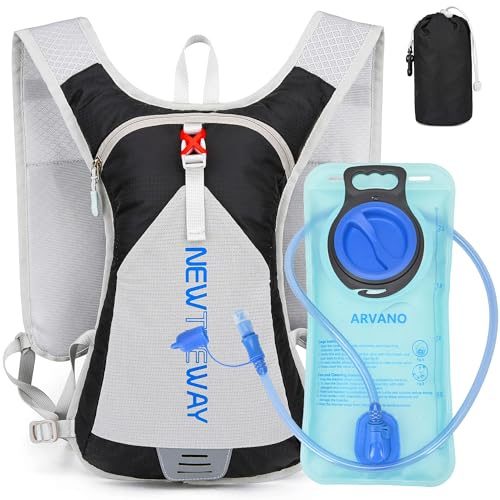 Arvano Mochila de Hidratacion con Bolsa de Agua 2L, Ligera y Plegable Chaleco Hidratacion para Trail Running, Bicicleta de Montaña, Ciclismo, Correr, Maratón, Esquí para Hombre Mujer