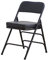 BOOSDEN Folding Chair, Foldable Chair, Faux Leather Fold Up Chairs for Home, Office, Dining, Portable and Compact Metal Frame Folding Seat, Thickened Padded Fold Out Chairs Indoor & Outdoor, Black