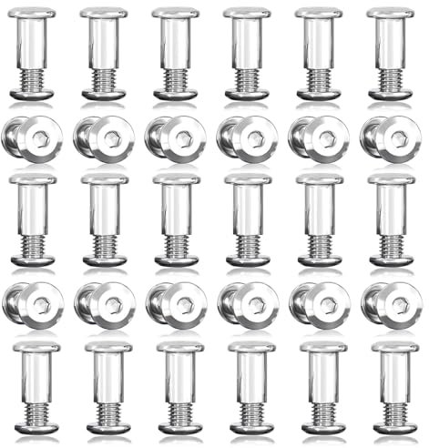 30 Tornillos de Conexión, M4x10mm Tornillo Unión Muebles Connecting Bolt Tornillos de Manguito Conectores de Muebles para Armarios (30 Tornillos Para Muebles, 30 Tuercas De Casquillo)