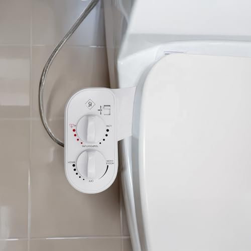 BELOFAY Bidet Attachment for Toilet UK | Ultra-Slim Hot & Cold Water Bidet with Non-Electric Single Nozzle | Adjustable Pressure & Easy Home Installation | Frontal & Rear Wash | Button & Knob