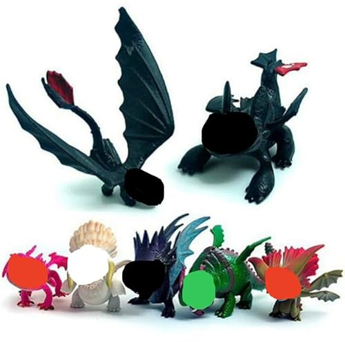 Dragon Trainer Figurine Dragon Trainer Figurines Mini Figurine Jouets pour la Décoration de Gâteau de Fête d'Anniversaire