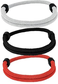 TempBeau Pulsera para Hombre Cuerda Trenzada Náutica 6 Piezas Paracord Pulseras de Surfista Hechas a Mano Multicolor Ajustable Cuerda de Vela Brazalete para Hombres y Mujeres, 13 - 27 cm