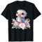Niedlicher Vogel umgeben von Rosen T-Shirt